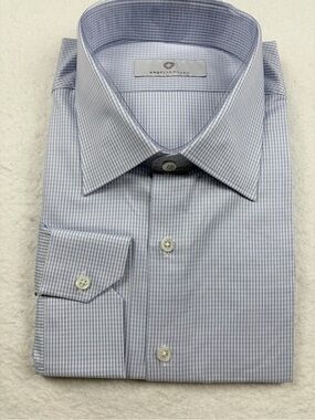 Knot‎ Standard | Men's Blue Micro-Check Dress Shirt